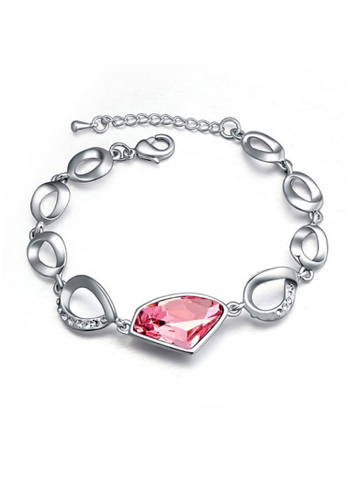 pink Simple austrian Crystals Alloy Bracelet