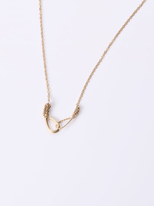 GROSE Titanium With Gold Plated Simplistic Irregular Necklaces 2