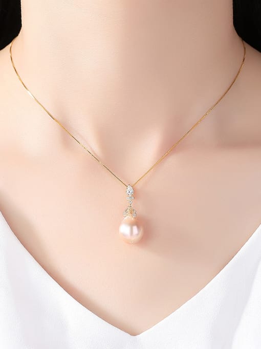 CCUI Sterling Silver Natural Baroque Pearl Necklace 1