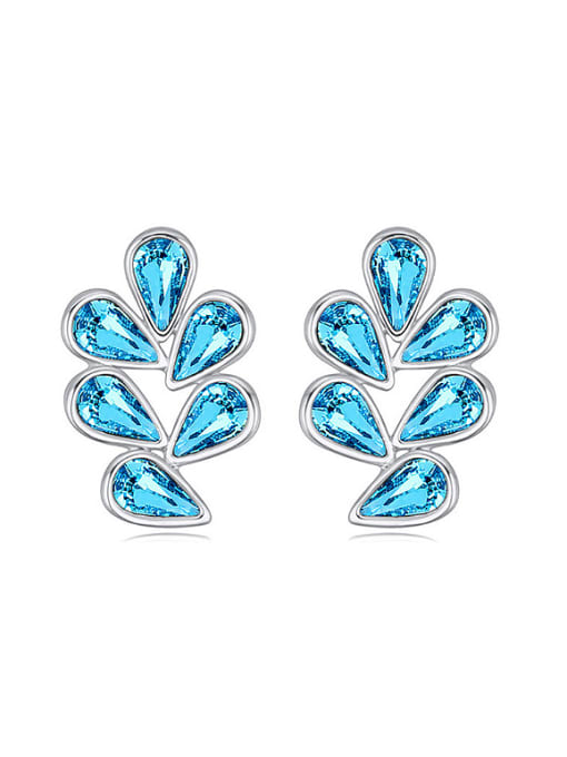 QIANZI Personalized Water Drop austrian Crystals Alloy Stud Earrings 2