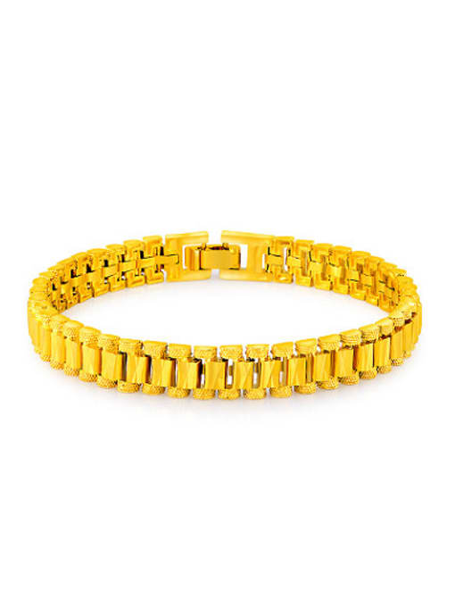 Yi Heng Da Fashionable 24K Gold Plated Geometric Shaped Bracelet 0