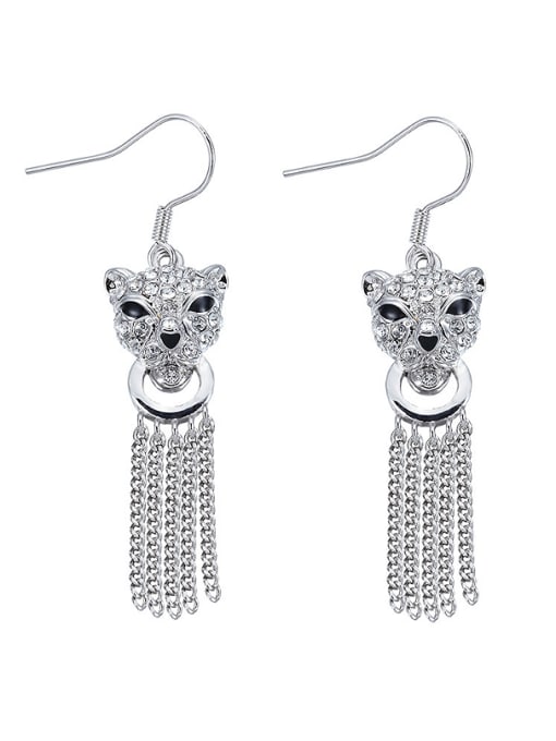 CEIDAI Cheetah Shaped Crystal hook earring