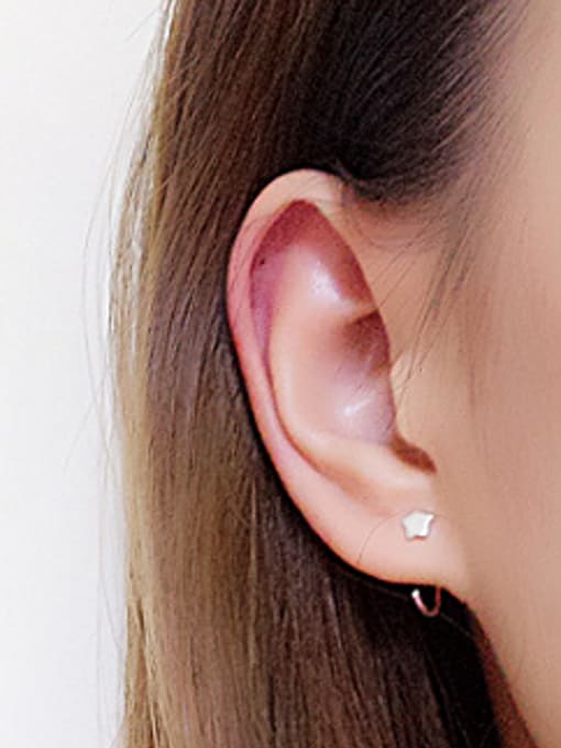 Peng Yuan Simple Five-pointed Star cuff earring 1