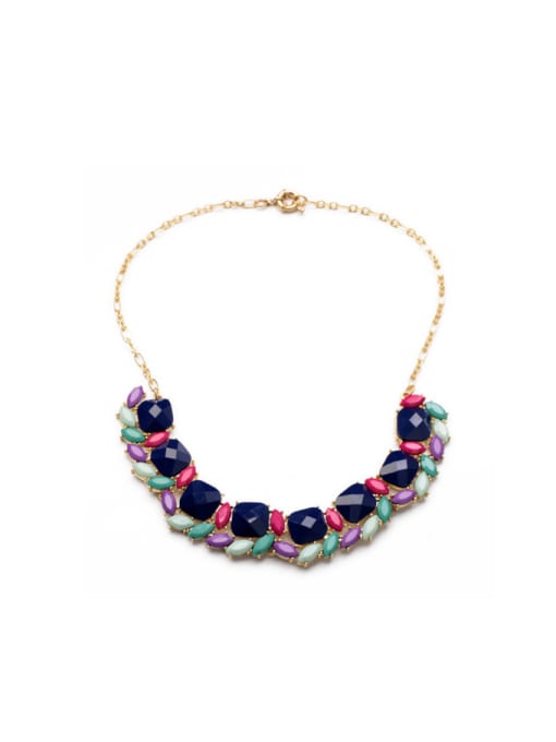 KM Color Irregular Stones Women Necklace