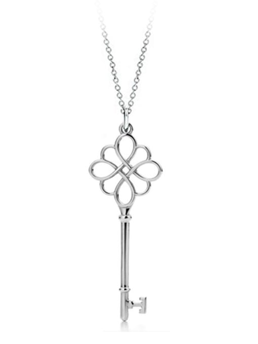 Ya Heng Personalized Flowery Key Pendant Copper Necklace 0