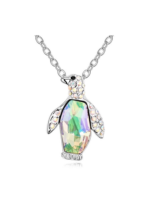 QIANZI Fashion Penguin austrian Crystals Pendant Alloy Necklace 0