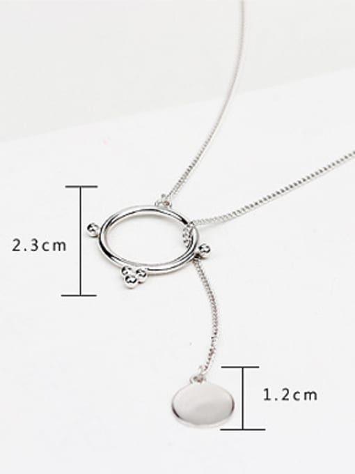 Peng Yuan Simple Hollow Round Silver Necklace 3