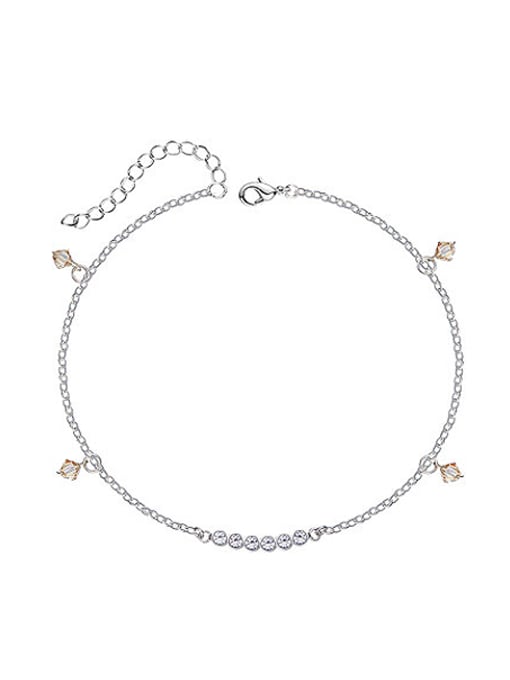White 2018 2018 2018 S925 Silver Crystal Bracelet