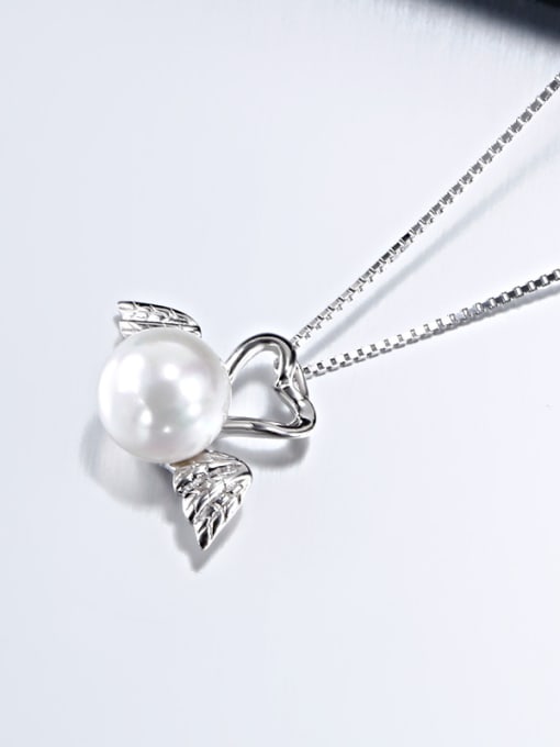 OUXI Simple Wings Artificial Pearl Necklace 2