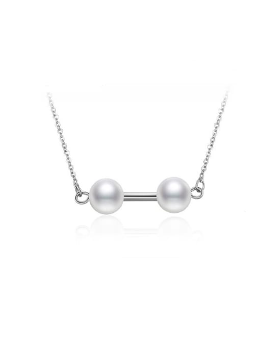 Ronaldo Personality Geometric Shaped Artificial Pearl Necklace 0