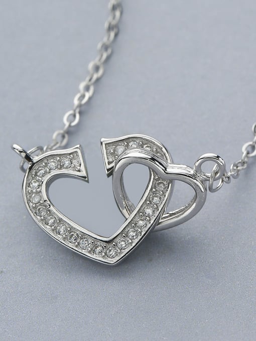 One Silver Temperament Heart Necklace 2