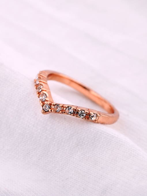 KM Rose Gold Plated Alloy Midi Ring 0