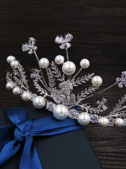 Cong Love Noble Luxury Artificial Pearls Zircons Shining Hair Accessories 2