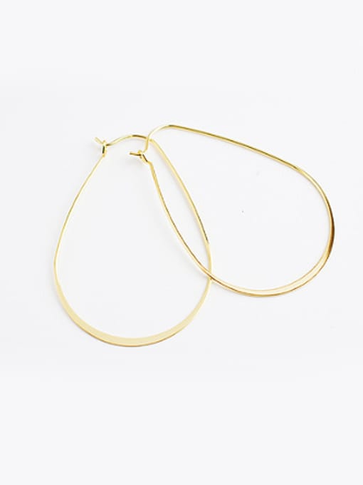 Golden Women Exquisite Hollow Pear Shaped Earrings