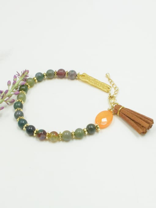 Lang Tony Women Exquisite Natural Stone Tassels Bracelet 1