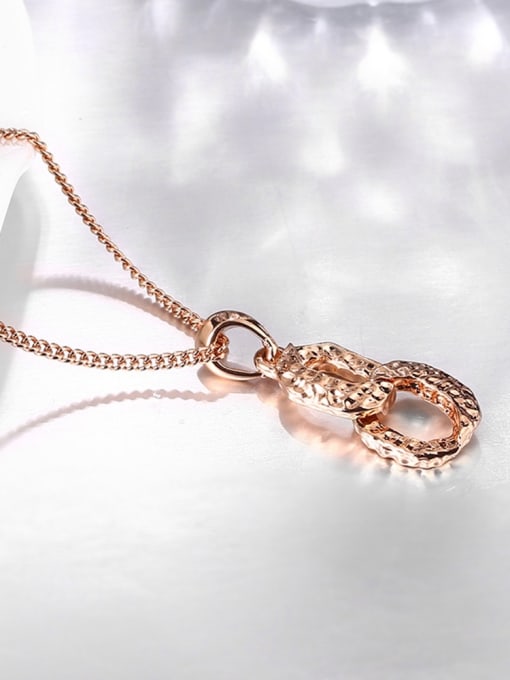 Ronaldo Delicate Rose Gold Plated Figure Eight Shaped Necklace 2