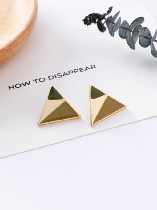 10#10426K Alloy With Gold Plated Trendy Geometric Stud Earrings