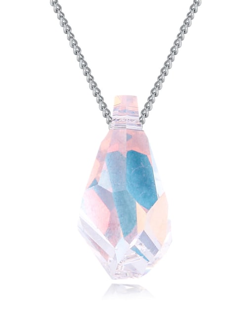 QIANZI Simple Water Drop austrian Crystal Pendant Necklace 2