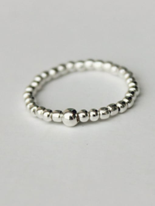 Rosh S925 silver fashion light beads Midi Ring 0