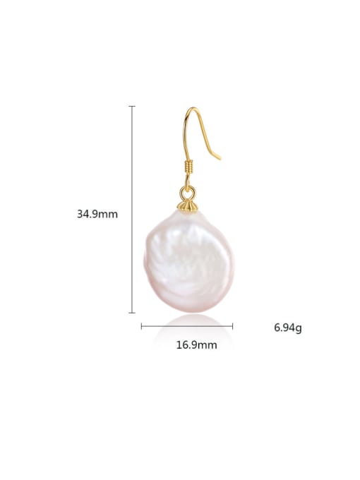 CCUI Pure silver Baroque Pearl  special shaped Earrings 3
