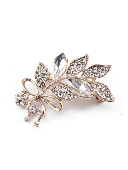 Inboe 2018 2018 2018 2018 2018 Rose Gold Plated Crystals Brooch 1