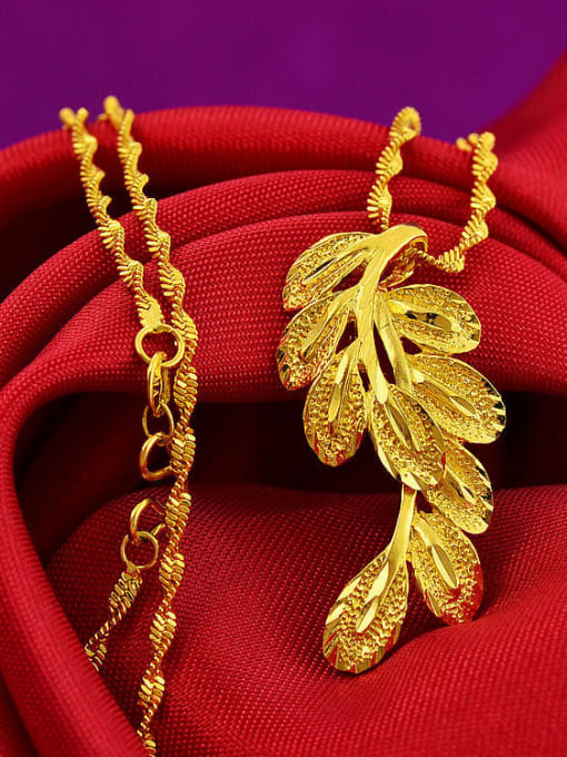Neayou Exquisite Women Leaf Shaped Necklace 0