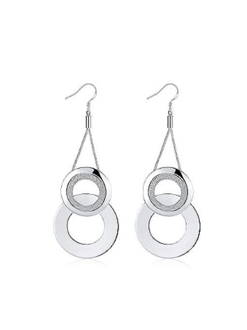 OUXI Exaggerated Double Hollow Round Earrings 0