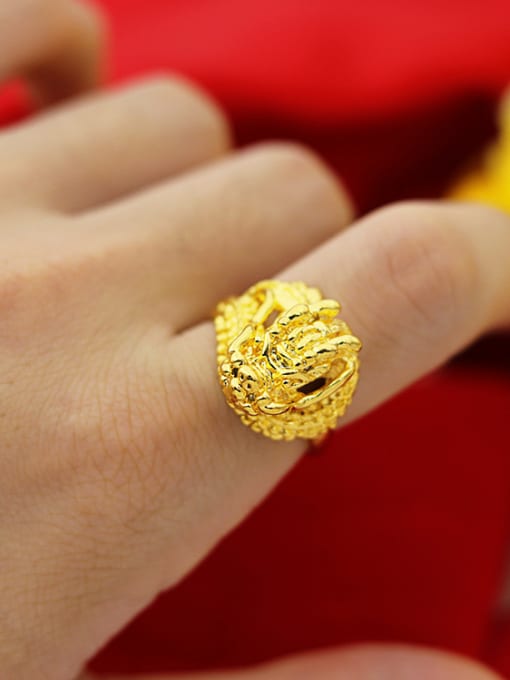 Neayou 24K Gold Plated Dragon Shaped Ring 2