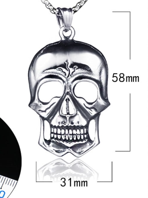 BSL Stainless Steel With Trendy Skull Necklaces 2