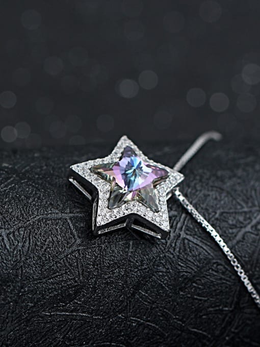 kwan Elegant Colorful Star Women Silver Pendant 1