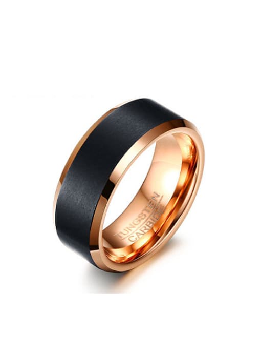 CONG Personality Rose Gold Plated Tungsten Ring 0