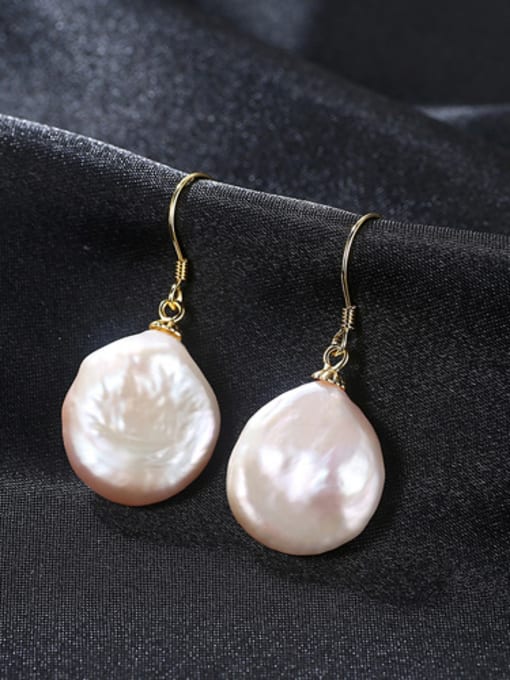 Mixed Color Pure silver Baroque Pearl  special shaped Earrings