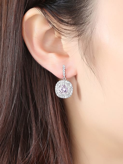 BLING SU Micro AAA zircon exquisite  Bling-bling earrings multiple colors available 3