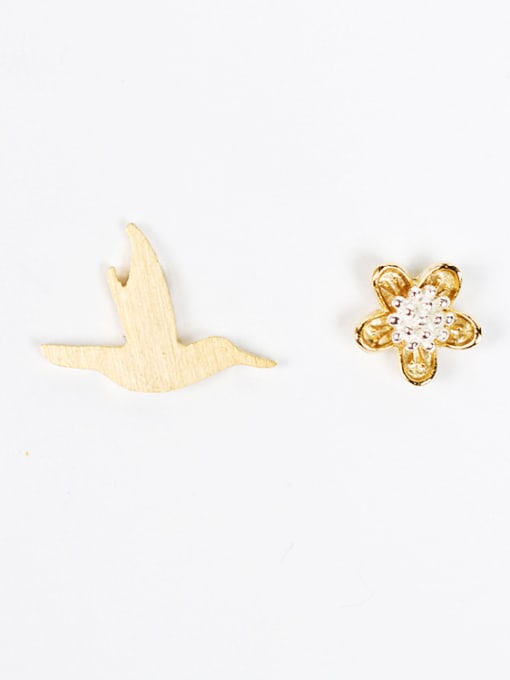 Golden Creative 16K Gold Plated Asymmetric Earrings