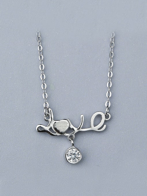 One Silver 2018 Monogrammed Shaped Necklace