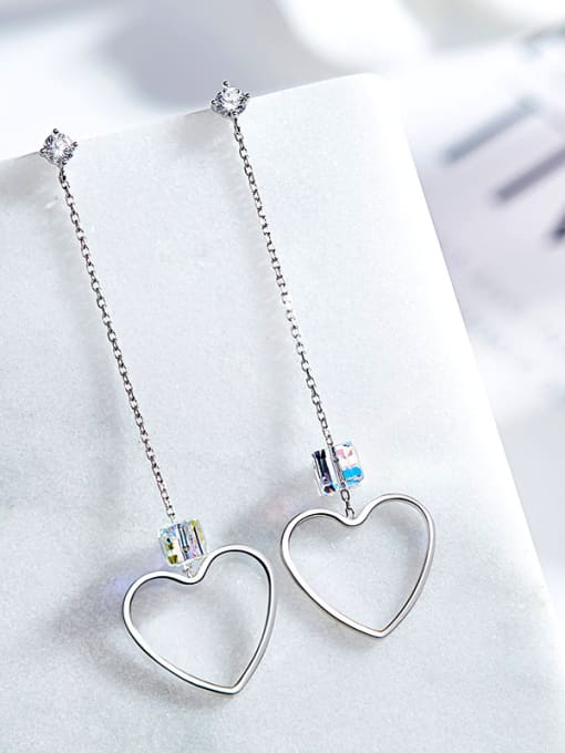 CEIDAI S925 Silver Heart-shaped threader earring 3