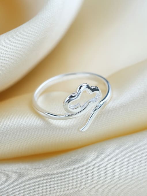 kwan Creative Lucky Cloud Silver Opening Ring 1