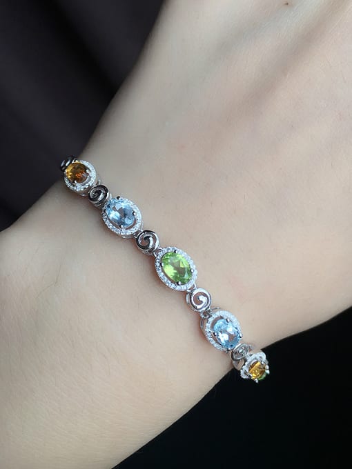 Deli Fashion Multi-color Gemstones Bracelet 1
