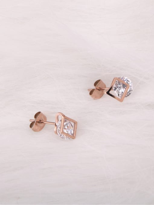 GROSE Elegant Wedding Accessories Zircons Stud Earrings 1