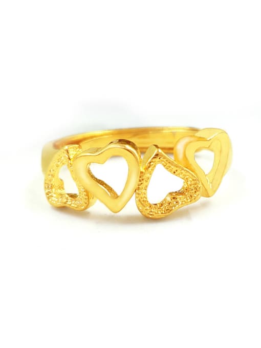 Heart-Shaped Women Delicate Hollow Heart Ring