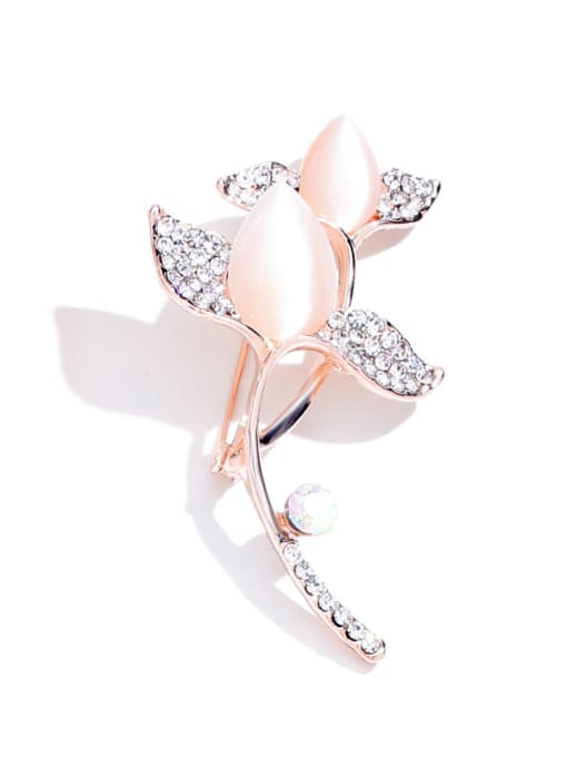 C060 Alloy With Rose Gold Plated Trendy Flower/animal Brooches