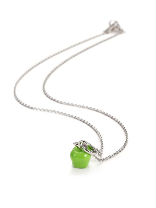 JINDING Europe And The United States Apple Stainless Steel Necklace