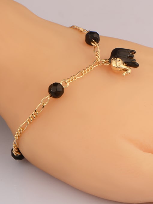 Days Lone 18K Gold Plated Beads Elephant Bracelet 2