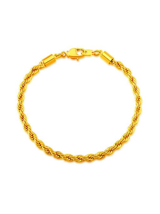 gold 18K Gold Plated Twist Bracelet