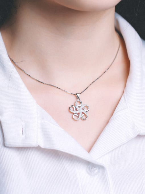 kwan Korean Style Hollow Flower Fashion Pendant 1