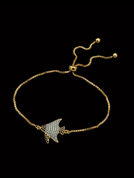 Golden Fish Shaped Turquoises Bracelet