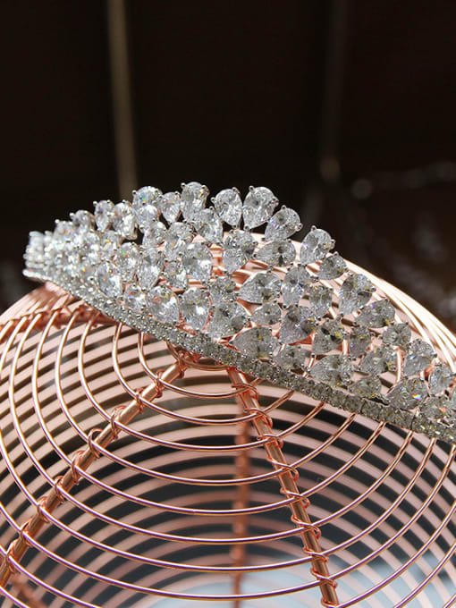 Cong Love Micro crown bride wedding crown inlaid CZ Crystal Tiara hair accessories 1