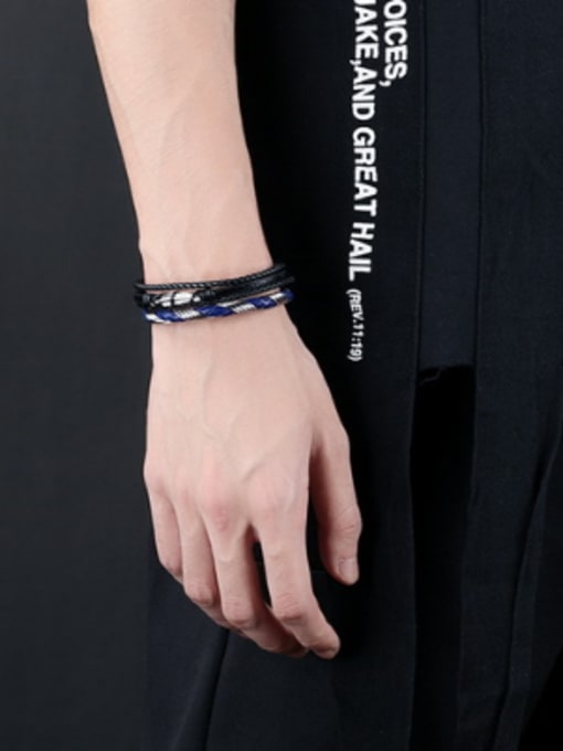 Open Sky Fashion Little Feather Artificial Leather Woven Bracelet 1