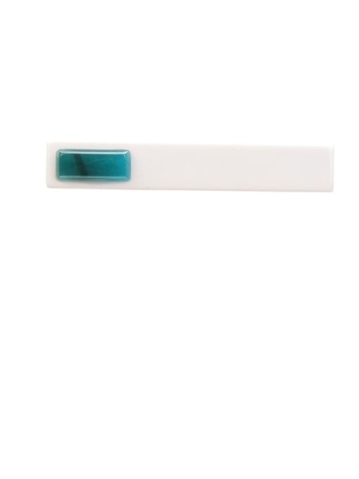 Emerald Alloy With  Cellulose Acetated Simplistic Geometric Barrettes & Clips