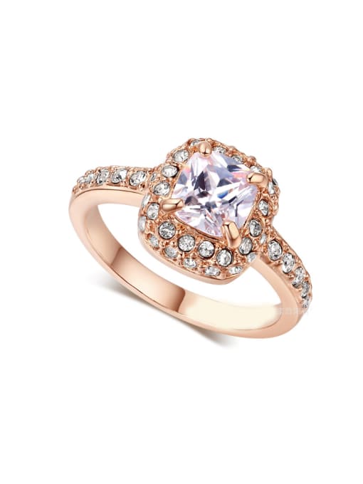 ZK Fashion Noble Zircons Engagement Simple Ring
